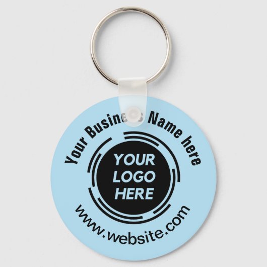 ビジネスロゴ基本的な従業員スタッフキーチェーン キーホルダー (正面)
