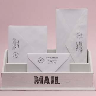 ビジネスロゴ差出人住所ゴム印 ラバースタンプ