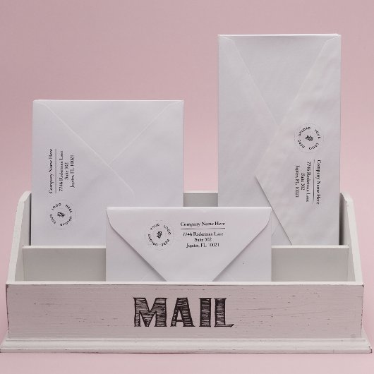 ビジネスロゴ差出人住所ゴム印 ラバースタンプ