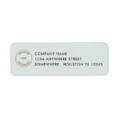 ビジネスロゴ差出人住所パウダーブルー ラベル (正面)