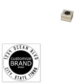 ビジネスロゴ差出人住所ラウンドラバースタンプ ラバースタンプ (押印)