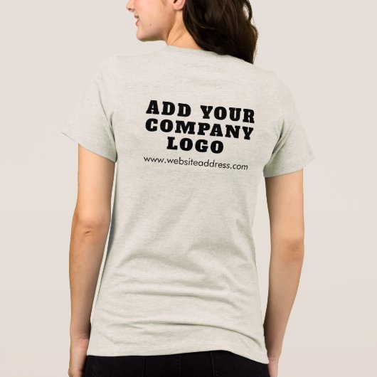 ビジネスロゴ従業員のマッチングの追加スワッグ トライブレンドTシャツ (裏面)