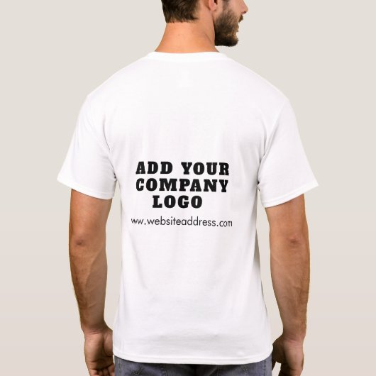 ビジネスロゴ従業員の会社スタッフの追加 Tシャツ (裏面)