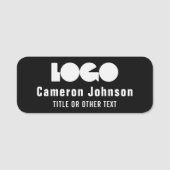 ビジネスロゴ従業員の磁気バッジ名タグ 名札 (正面)