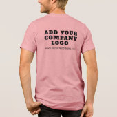 ビジネスロゴ従業員の追加イベント照合カスタム トライブレンドＴシャツ (裏面)