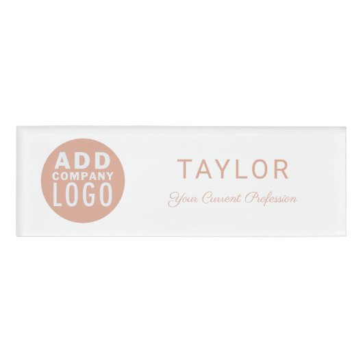 ビジネスロゴ従業員イベントの追加 名札 (正面)