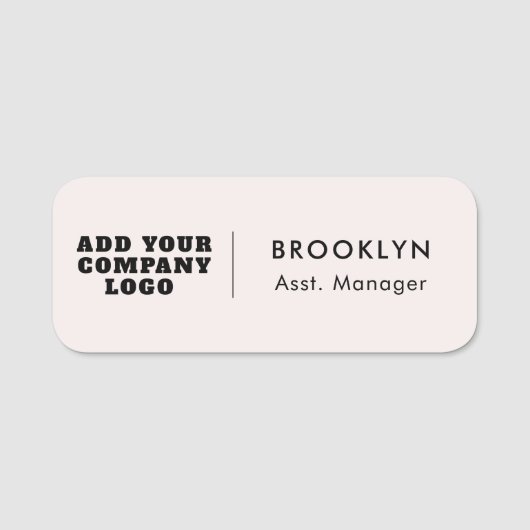 ビジネスロゴ従業員企業のの追加カスタム方法 名札 (正面)