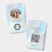 ビジネスロゴ従業員名写真ID バッジ (正面＆裏面)