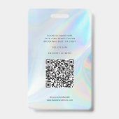 ビジネスロゴ従業員名写真ID バッジ (裏面)