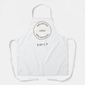 ビジネスロゴ従業員名白黒 エプロン (正面)