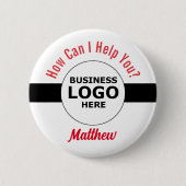 ビジネスロゴ従業員救済名の使用方法 缶バッジ (正面)