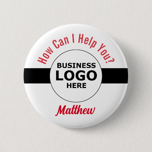 ビジネスロゴ従業員救済名の使用方法 缶バッジ (正面)