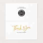 ビジネスロゴ手札付きミニサンキューカード 名刺 (外部フラット)