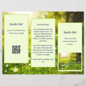 ビジネスロゴ折り畳みパンフレットSunshine Green チラシ (裏面)