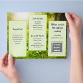 ビジネスロゴ折り畳みパンフレットSunshine Green チラシ (手)