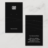 ビジネスロゴ抽象芸術ブラックイヤリングディスプレイカード 名刺 (正面/裏面)