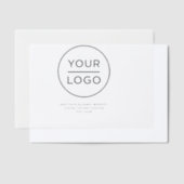 ビジネスロゴ文字シンプル ベラム紙招待状 (オフセット)