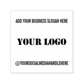 ビジネスロゴ文字ソーシャルメディアのスタンプの例 セルフインキングスタンプ (デザイン)