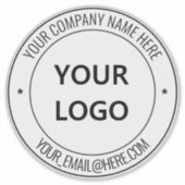 ビジネスロゴ文字プロモーションシールテンプレート シール (正面)