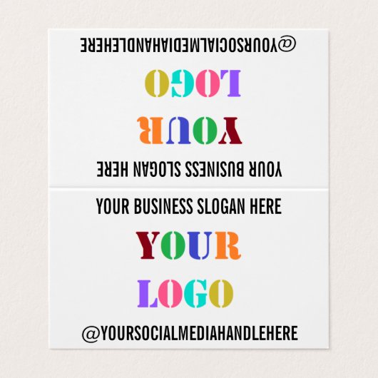 ビジネスロゴ文字プロモーション名刺 名刺 (外部フラット)