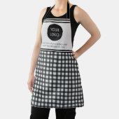 ビジネスロゴ文字会社ブランドバッファロープレイド エプロン (インサイチュ)
