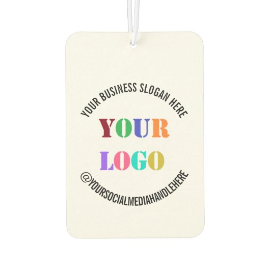 ビジネスロゴ文字宣伝用エアーフレッシュナー カーエアーフレッシュナー (裏面)