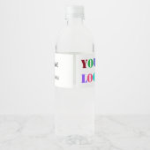 ビジネスロゴ文字販売促進用水瓶ラベル ペットボトルラベル (裏面)