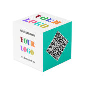 ビジネスロゴ文字QRコードプロモーションキューブテンプレート フォトキューブ (正面アングル)