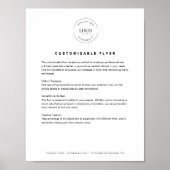 ビジネスロゴ文字Webサイトシンプルカスタム ポスター (正面)