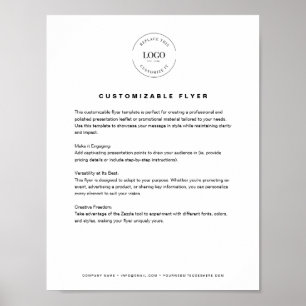 ビジネスロゴ文字Webサイトシンプルカスタム ポスター