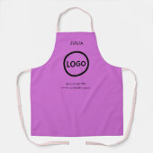 ビジネスロゴ深いメイブ従業員スタッフ名Apr エプロン (正面)