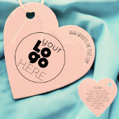 ビジネスロゴ滴下ピンクハート形状つるラベル フェイバータグ