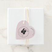 ビジネスロゴ滴下ピンクハート形状つるラベル フェイバータグ (インサイチュ)