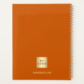 ビジネスロゴ燃えたオレンジエレガント色モノグラム2025 プランナー手帳 (裏面)