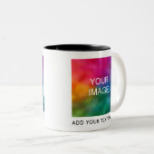 ビジネスロゴ画像のアップロード写真の追加文字名 ツートーンマグカップ (正面右)