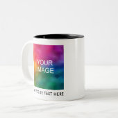 ビジネスロゴ画像のアップロード写真の追加文字名 ツートーンマグカップ (正面左)