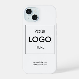 ビジネスロゴ白いiPhoneケース iPhone 15ケース