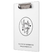 ビジネスロゴ白企業の会社 クリップボード (左)