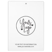 ビジネスロゴ白企業の会社 クリップボード (裏面)