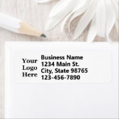 ビジネスロゴ白番の電話番号と差出人住所 ラベル (インサイチュ)