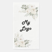 ビジネスロゴ白花模様ブランド色 (正面)