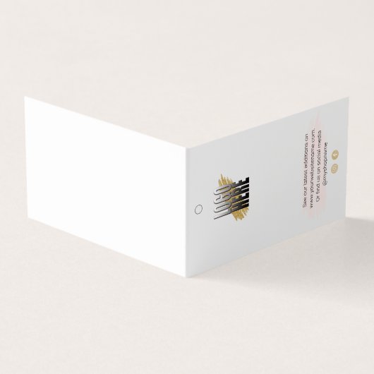 ビジネスロゴ白衣料品価格ラベル 名刺 (外部)