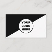 ビジネスロゴ白黒のミニマリスト 名刺 (正面)