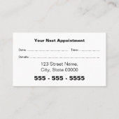ビジネスロゴ白黒アポイントメントカード 予約カード (裏面)