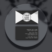 ビジネスロゴ白黒トライアングルのミニマリスト 名刺