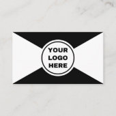 ビジネスロゴ白黒トライアングルのミニマリスト 名刺 (正面)