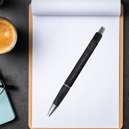 ビジネスロゴ白黒名の電話番号 ボールペン