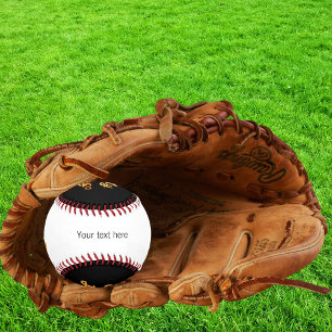 ビジネスロゴ白黒文字 野球ボール