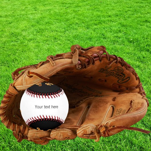 ビジネスロゴ白黒文字 野球ボール