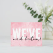 ビジネスロゴ移動案内カード ポストカード (スタンド正面)